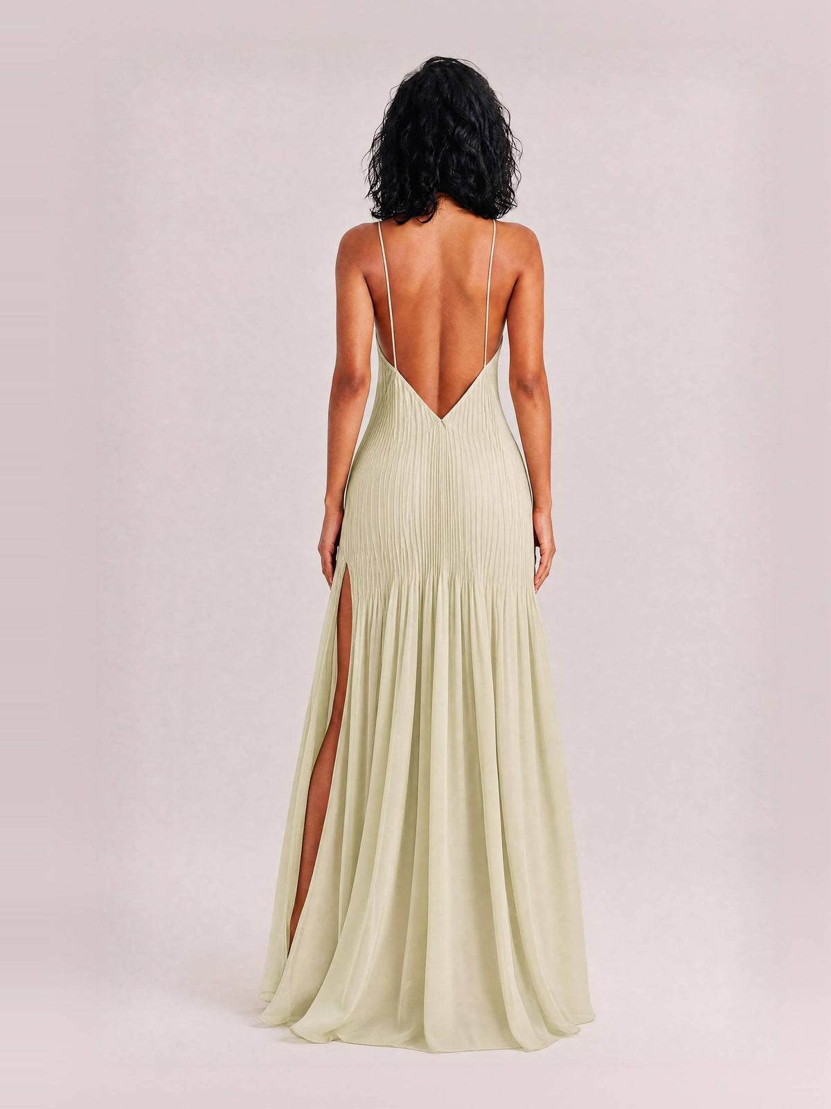 Sunset Unique Pleated Patchwork Slit Maxi Dress