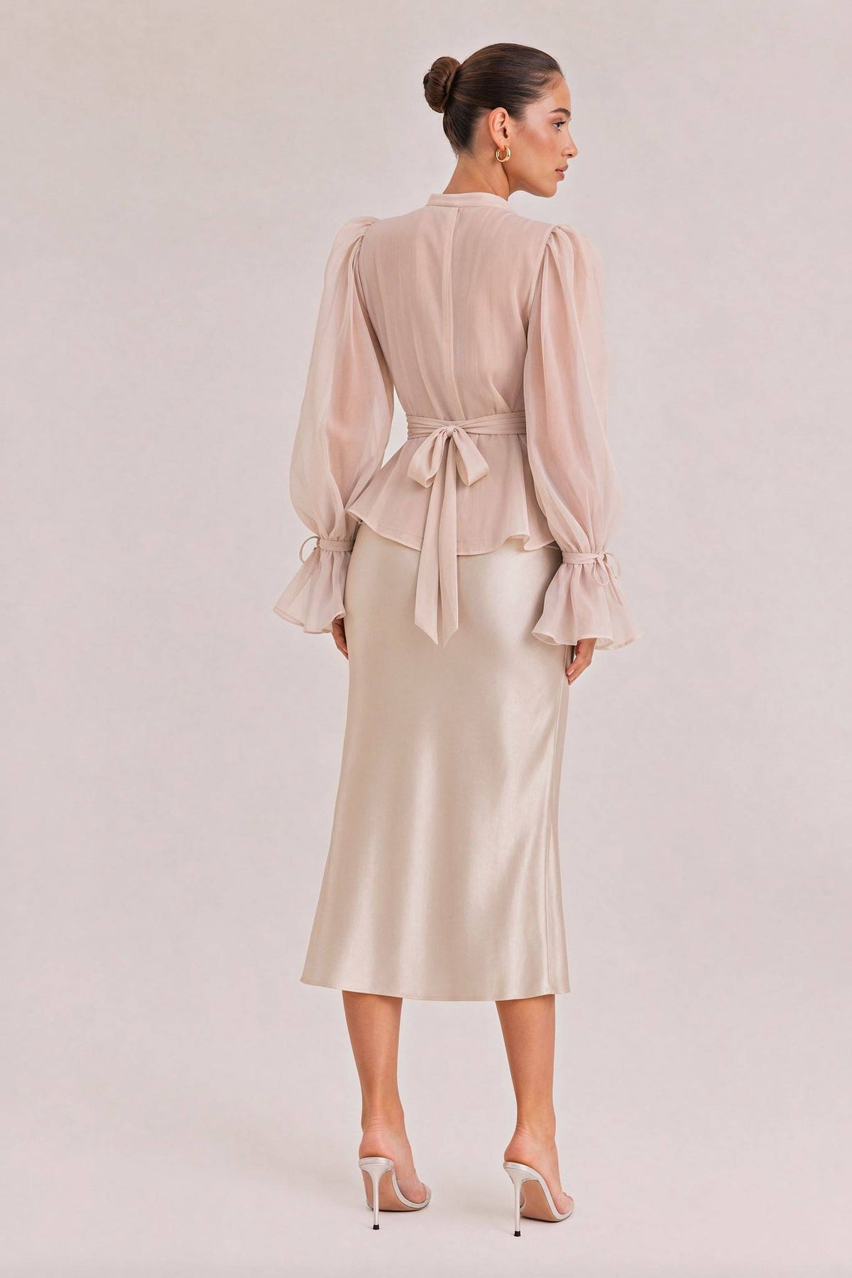 Tulle Shirt Sling Dress And Belt Set