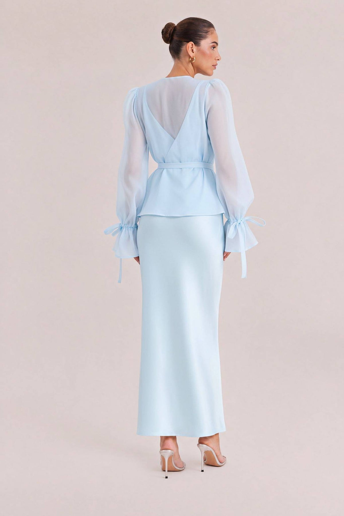 Tulle Shirt Sling Dress And Belt Set
