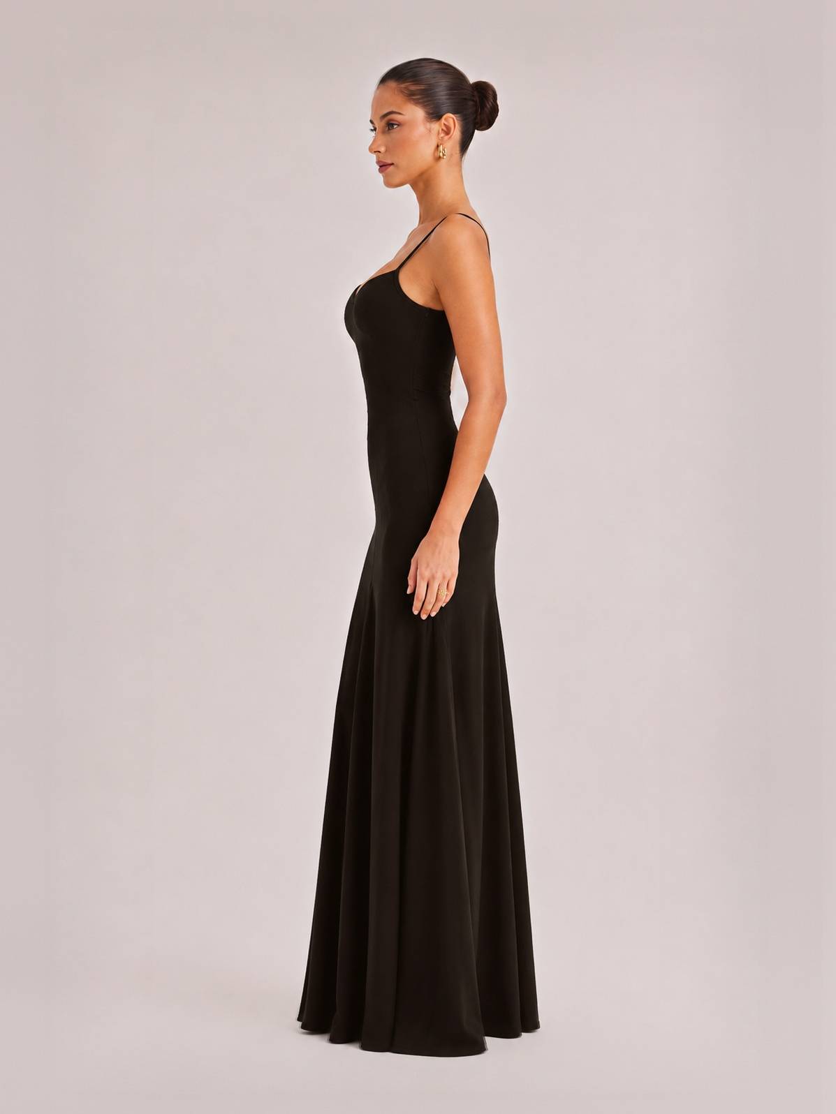 Elegance Panelled Tulle A-line Slip Maxi Dress
