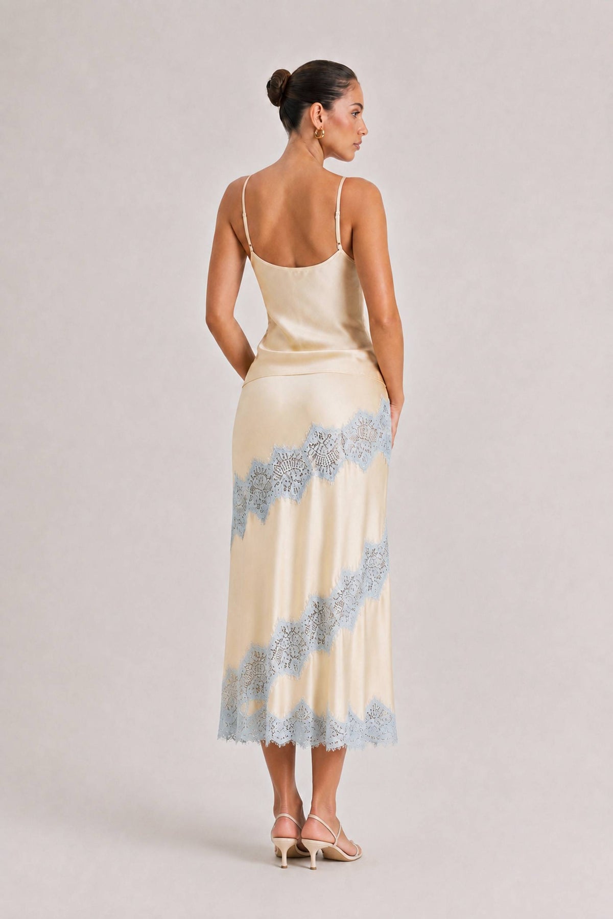 Elegant Lace Camisole Tank Top & Skirt Two-Piece Set