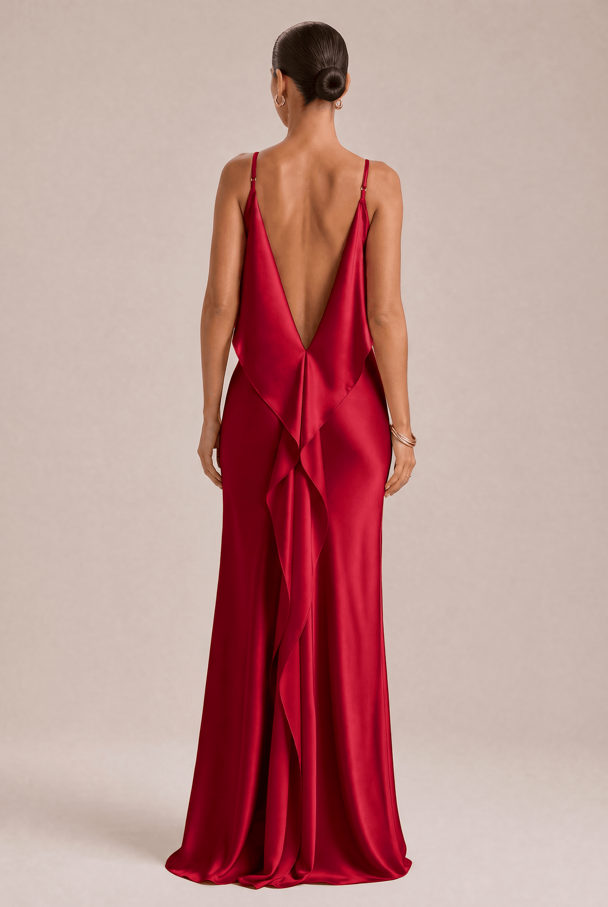 Sexy Elegant Satin Side High Slit Maxi Dress