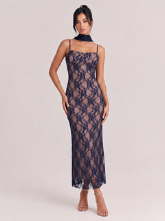 Lace Strapless Fishtail Long Dress