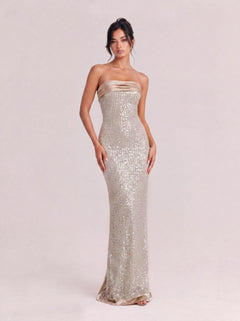 Green-shimmering Acetate Halter-neck Sheath Dress, Waist-cinched, Sexy Backless Evening Gown, Long Skirt