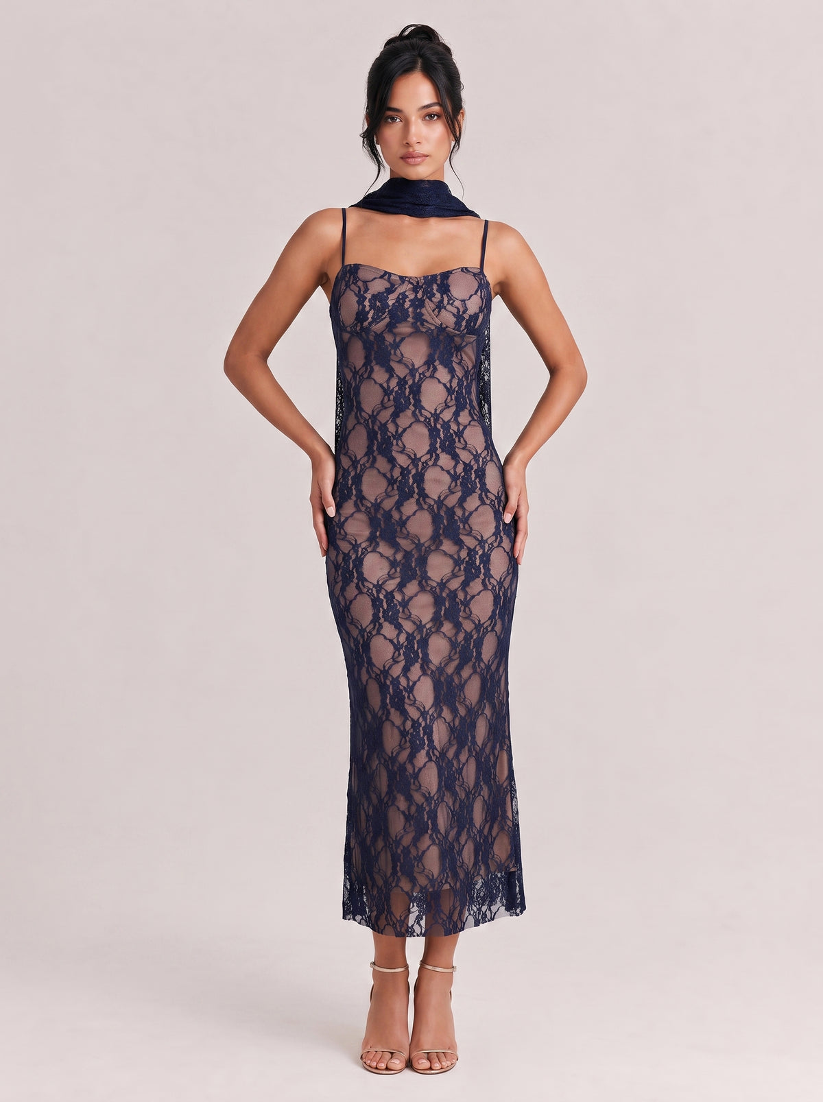 Lace Strapless Fishtail Long Dress
