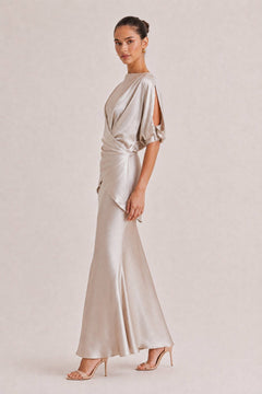 Elegant Satin Drawstring Belt Shirt Two-piece Set