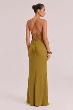 Elegant Sexy Backless Lace-Up Party Maxi Dress