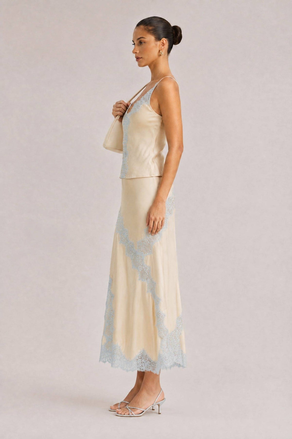 Elegant Lace Camisole Tank Top & Skirt Two-Piece Set