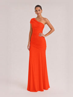 Elegance Effortless  Mesh Off Shoulder Ruched Stretch Maxi Dress