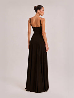 Elegance Panelled Tulle A-line Slip Maxi Dress