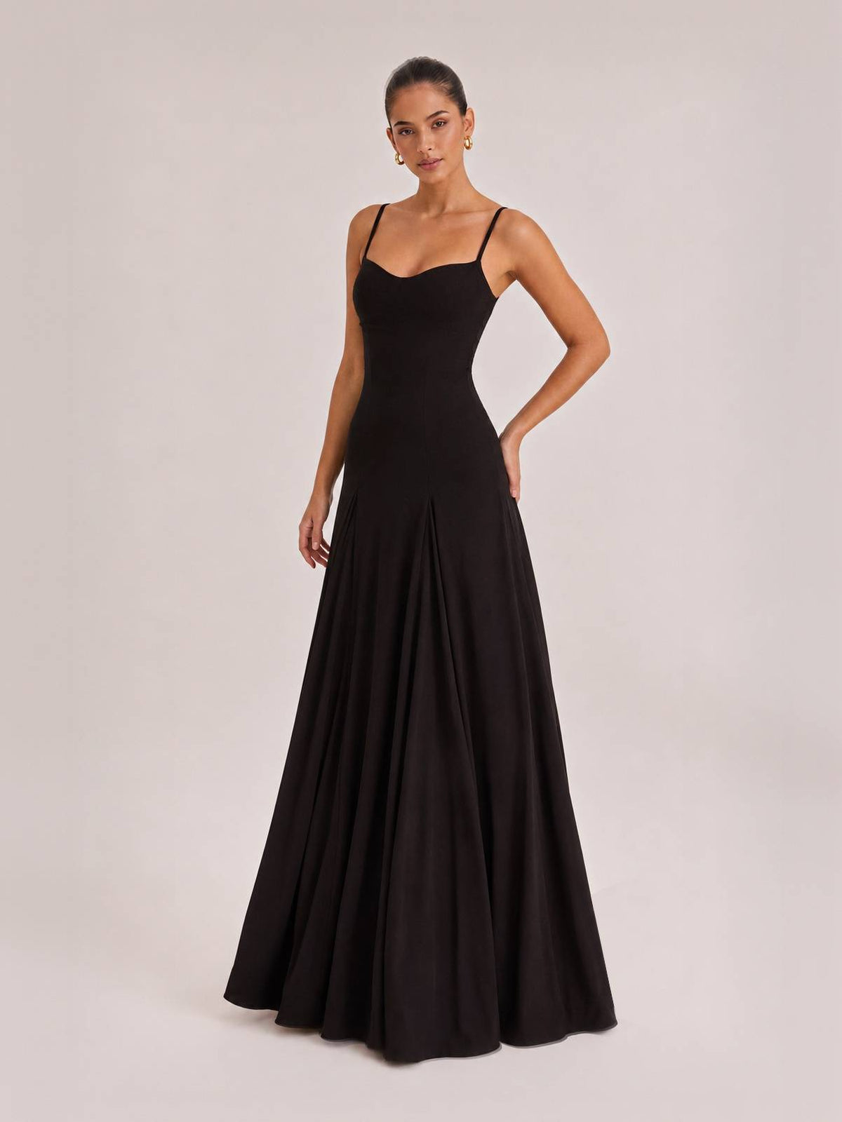 Elegance Panelled Tulle A-line Slip Maxi Dress