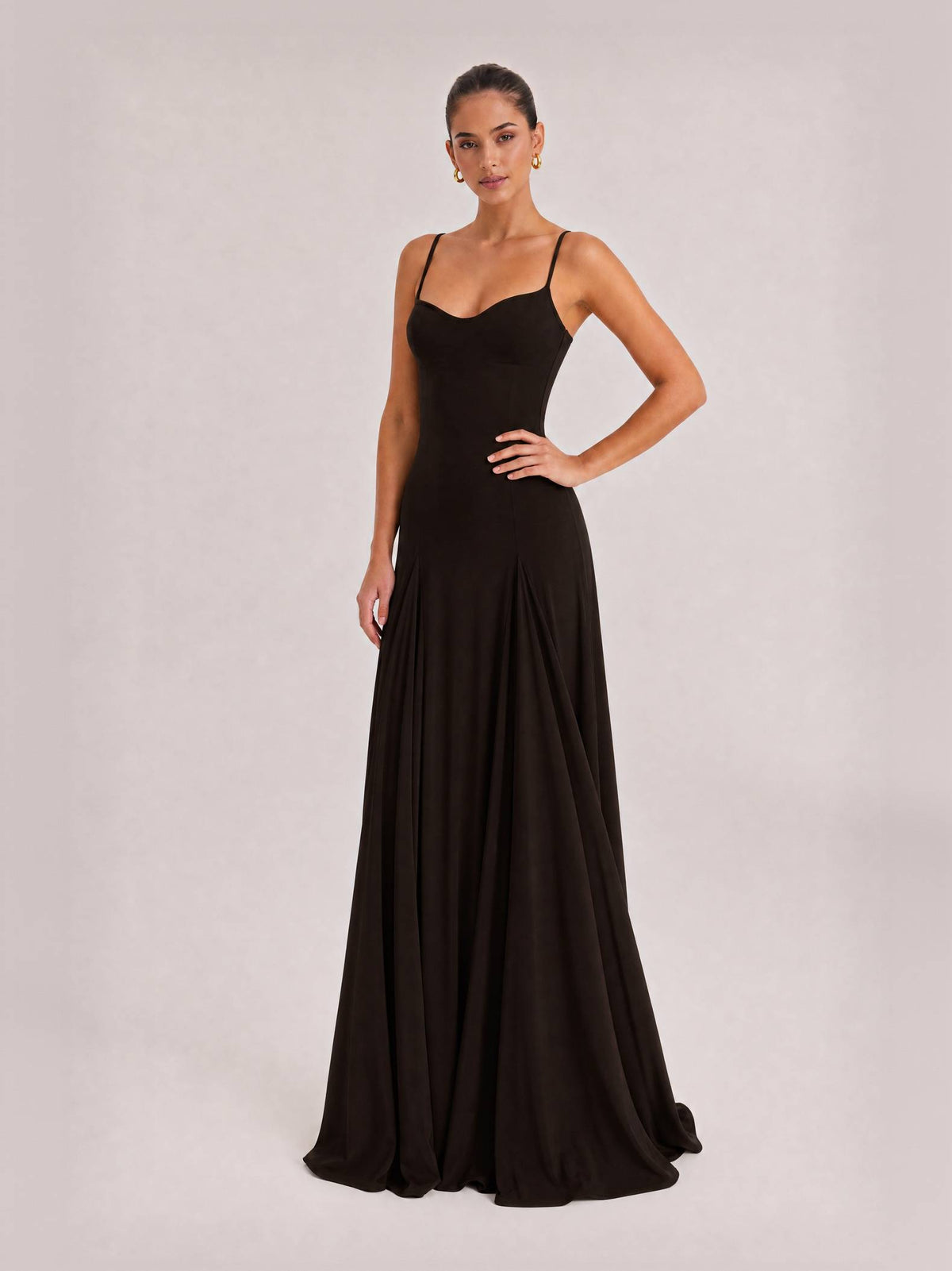 Elegance Panelled Tulle A-line Slip Maxi Dress