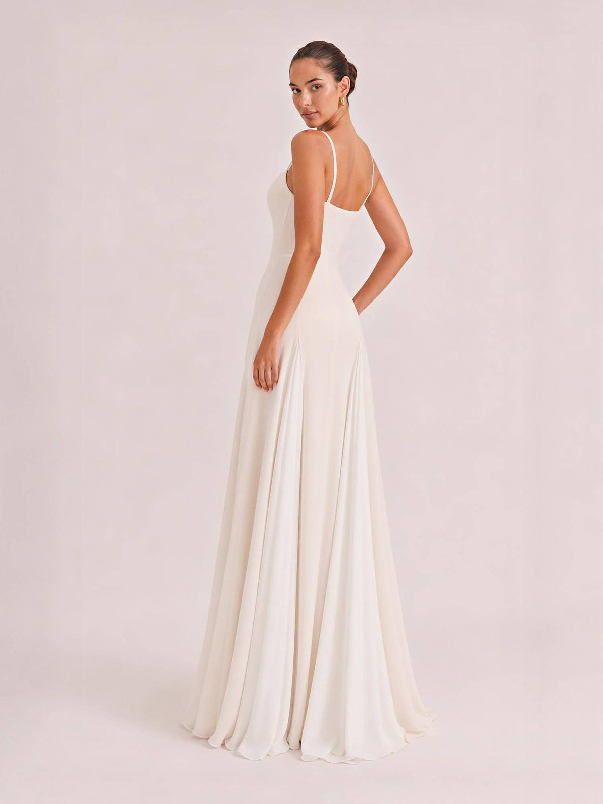 Elegance Panelled Tulle A-line Slip Maxi Dress