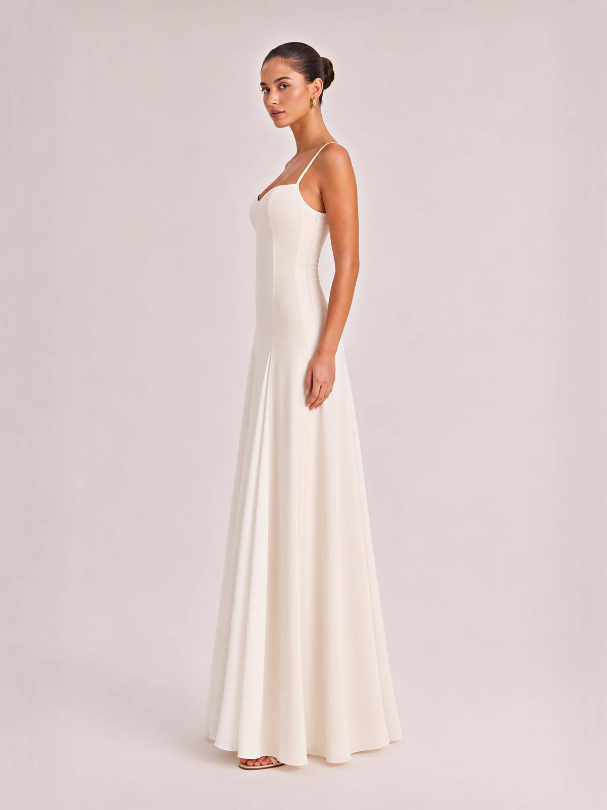 Elegance Panelled Tulle A-line Slip Maxi Dress